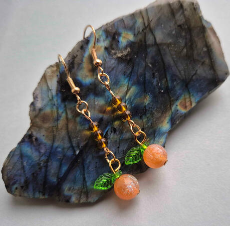 Orange earrings